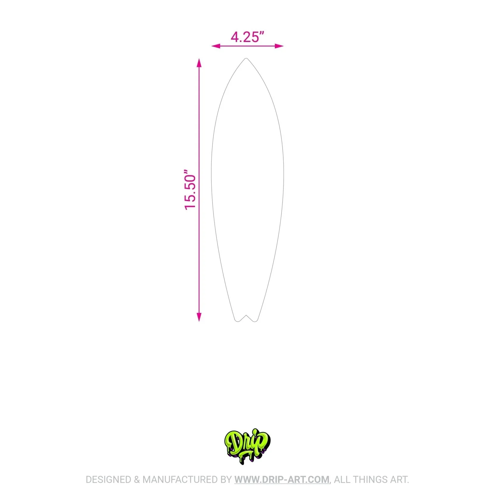 Blank Mini Surfboard - Custom Panel - Image 3